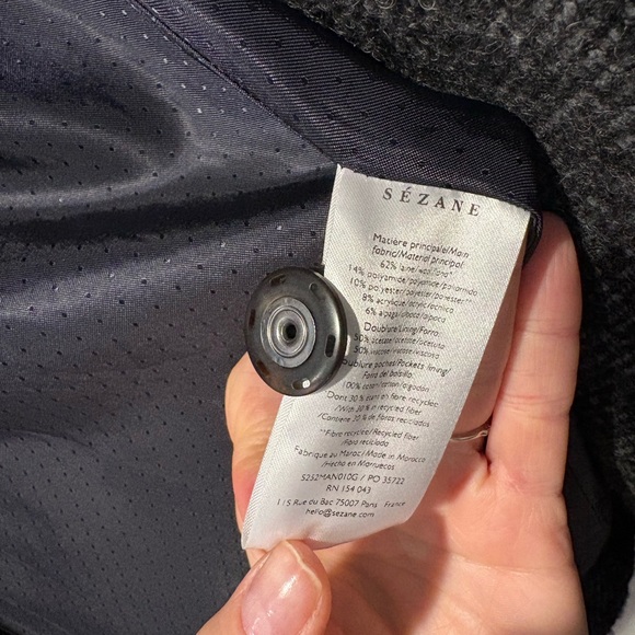 Sezane Ander Gray Wool Coat - Picture 8 of 10